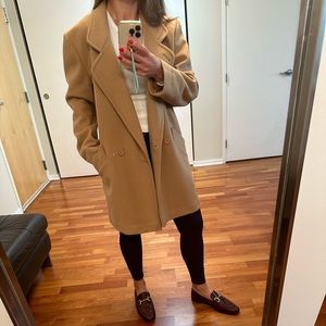 100% wool coat, camel color,